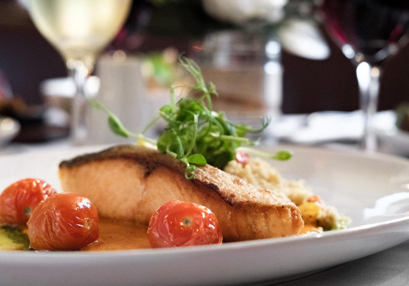 A salmon dish from Hatters Lane Bistro.