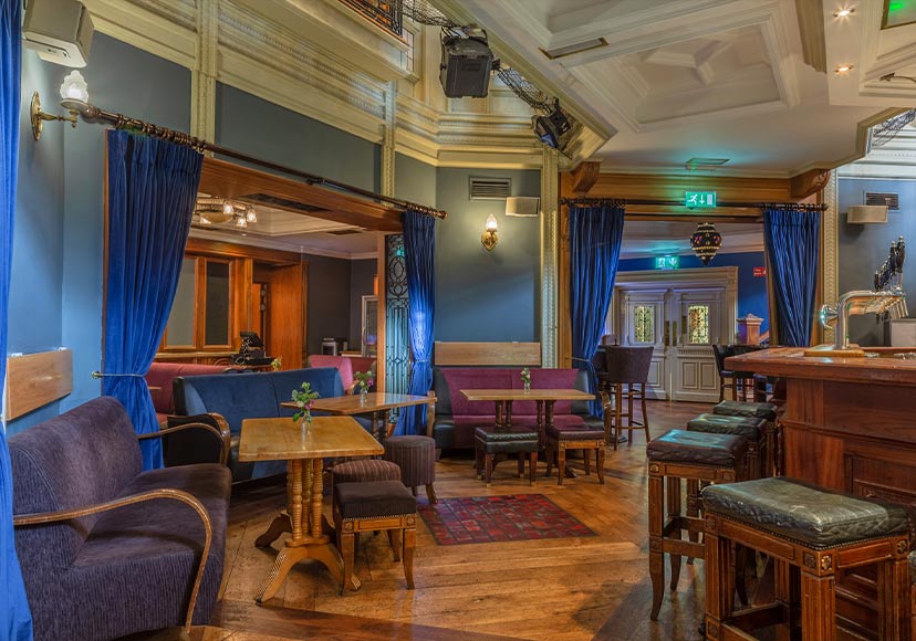 The bar and entrance at The Prince Bar.