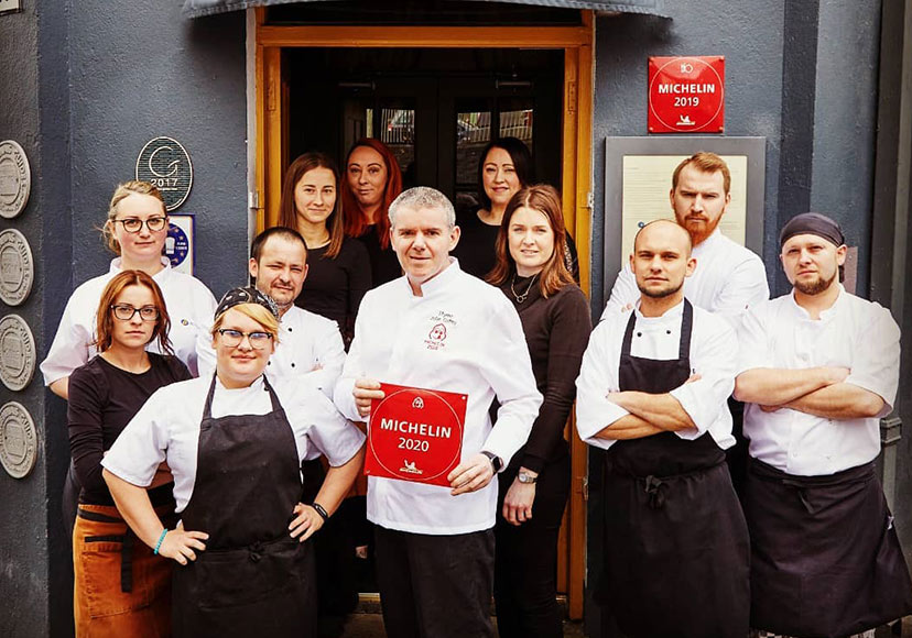 Kitchen staff at Thyme Restaurant.